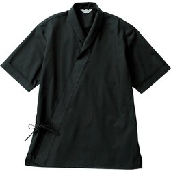 ジンベイ 半袖 兼用 黒 DN6856 C-10 4L