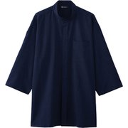 鯉口シャツ 八分袖 兼用 紺 DN8500 C-5 L