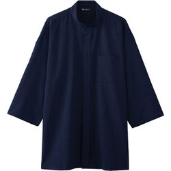 鯉口シャツ 八分袖 兼用 紺 DN8500 C-5 LL