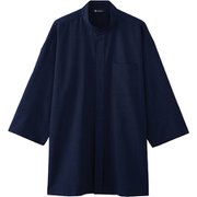 鯉口シャツ 八分袖 兼用 紺 DN8500 C-5 LL