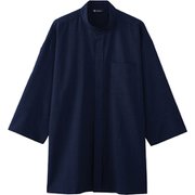 鯉口シャツ 八分袖 兼用 紺 DN8500 C-5 3L