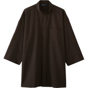 鯉口シャツ 八分袖 兼用 茶 DN8500 C-7 M