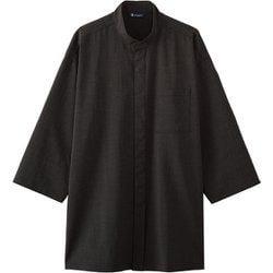 鯉口シャツ 八分袖 兼用 墨黒 DN8500 C-9 SS