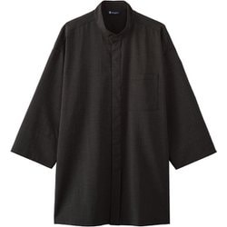 鯉口シャツ 八分袖 兼用 墨黒 DN8500 C-9 S