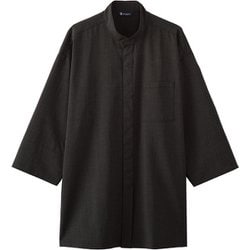 鯉口シャツ 八分袖 兼用 墨黒 DN8500 C-9 L