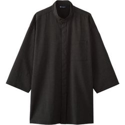 鯉口シャツ 八分袖 兼用 墨黒 DN8500 C-9 LL