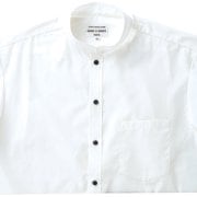スタンドカラーシャツ 長袖 兼用 ホワイト EP6839 C-1 M