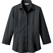 シャツ 七分袖 女性用 ブラック EP7736 C-10 7号