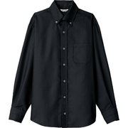 ボタンダウンシャツ 長袖 兼用 ブラック EP8059 C-10 L