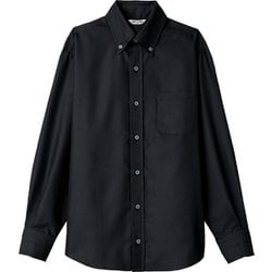 ボタンダウンシャツ 長袖 兼用 ブラック EP8059 C-10 3L