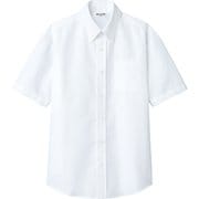 ボタンダウンシャツ 半袖 兼用 ホワイト EP8060 C-1 L