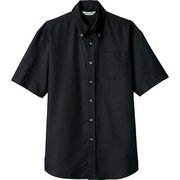 ボタンダウンシャツ 半袖 兼用 ブラック EP8060 C-10 S