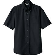 ボタンダウンシャツ 半袖 兼用 ブラック EP8060 C-10 3L