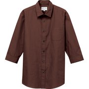 シャツ 七分袖 兼用 カラフェブラウン EP8355 C-75 L