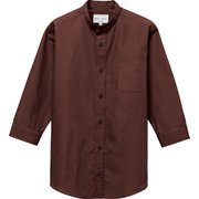 スタンドカラーシャツ 七分袖 兼用 カラフェブラウン EP8361 C-75 L