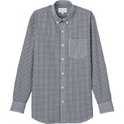 ボタンダウンシャツ 長袖 兼用 ブラックチェック EP8533 C-10 S