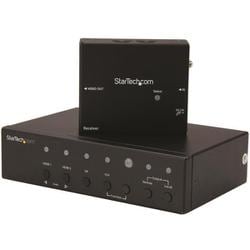 マルチビデオ入力対応HDBaseTエクステンダー延長器セット 4K対応 Cat5e/Cat6ケーブル使用DisplayPort/ VGA/HDMI切替器 STDHVHDBT