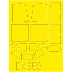 EDUEX658 Yak-1b 塗装マスクシール ズべズダ用 [1/48 樹脂製塗装用マスキングシール]