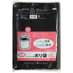 消臭トイレコーナー用ポリ袋黒 100P TP-100