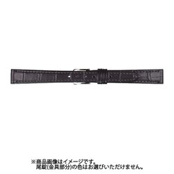CP-A 13mm-12mm P型押ワニ ブラック [時計バンド]