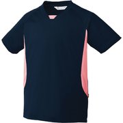 入浴介助用シャツ 兼用 ダークネイビー×ピンク MZ0199 C2 L