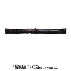 LNH-A 12mm-9mm NH型押ワニ寸長 ブラック [時計バンド]