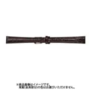 LNH-B 12mm-9mm NH型押ワニ寸長 ダークブラウン [時計バンド]
