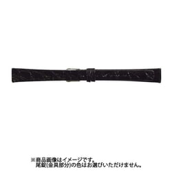 LW-A 12mm-9mm 腹ワニ寸長 ブラック [時計バンド]