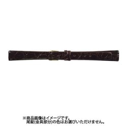 LW-B 11mm-9mm 腹ワニ寸長 ダークブラウン [時計バンド]