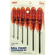 BDS-6 [エイト 六角棒ドライバー ボールポイント ポーチ入 6本セット 1.5～5mm]