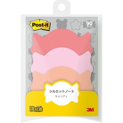 ポスト・イット シルエットノート 強粘着タイプ キャンディ SSS-AM