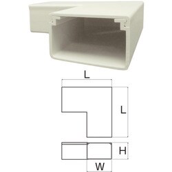 C-64-SDS-B-JP [JAPPY 樹脂製ケーブル配線保護カバーNダクト 横曲り ベージュ W=60]