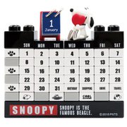 SPY-381 ブロック万年カレンダー モノクロ スヌーピー [キャラクターグッズ]