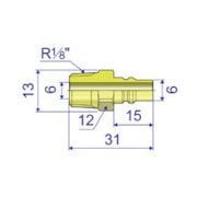 CKC01PM2 [ナック クイックカップリング KC型 真鍮製 金型冷却水用 メネジ取付用]