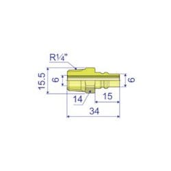 ナック クイックカップリング KC型 真鍮製 金型冷却水用 メネジ取付用 CKC02PM2