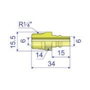 CKC02PM2 [ナック クイックカップリング KC型 真鍮製 金型冷却水用 メネジ取付用]