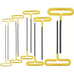 CTHX10-9 [ボンダス ループ・T-ハンドル ロング インチ セット10本組 3/32-3/8+スタンド]