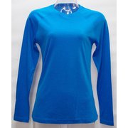 WsラグランロングTシャツ H-334 ブルー Lサイズ [アウトドア カットソー レディース]
