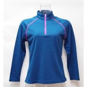 Ws ハイブリッド ハーフジップシャツ J 326 ダークオーシャン Sサイズ [アウトドア シャツ レディース]
