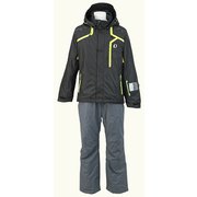 MENS SUIT L 009008 ブラック・チャコール [スキーウェア 上下セット ユニセックス]