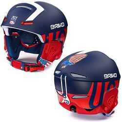 BRIKO スキー用ヘルメット ホワイト/レッド