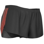 SHRUNR-99-3L BLACKLRacing Split Short M L BLACK [ランニングパンツ]