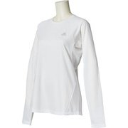 91 WテイバンロゴワンポイントL/STシャツ FTF35 DV2249_WHT J/Lサイズ [トレーニングシャツ レディース]
