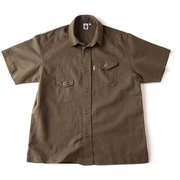 GSS-25 OLIVEMHEMP CAMP SHIRT M OLIVE [アウトドア シャツ]