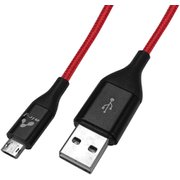 両差しマイクロUSBストロングケーブル 1.5m UKJ-LRV150 RB