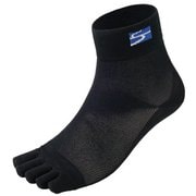 スキンメッシュ ソックス 5本指 クルー FSU0213 BK Sサイズ(23.5-24.5cm) [アウトドア ソックス]