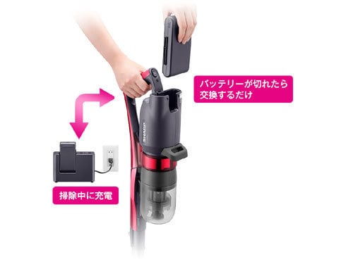 EC-SR3SX 充電式掃除機　SHARP 充電池2個 コードレススティック掃除機<EC-SR3SX><EC-SR3S>：ニュース