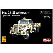 AHK72919 WW.II ドイツ軍 タイプ2.5-32 1.5トン トラック ヨーロッパ戦線 [1/72スケール プラモデル]