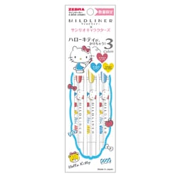 キティ　ローズ　薔薇　2001　蛍光ペン　カラーペンセット　サンリオ ハローキティ ボールペン ゼブラ SARASA CLIP5色セット