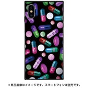 BJ-0026-IPXM-MLTI [スクエア型 ガラスケース iPhone XS Max PILL PATTERN]